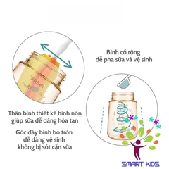 Bình sữa RICHELL Hanaemi chống sặc chất liệu nhựa PPSU và Thủy tinh