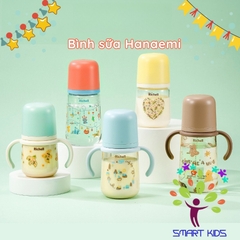 Bình sữa RICHELL Hanaemi chống sặc chất liệu nhựa PPSU và Thủy tinh