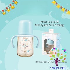 Bình sữa RICHELL Hanaemi chống sặc chất liệu nhựa PPSU và Thủy tinh