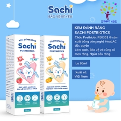 Kem đánh Răng Tạo Bọt Sachi Postbiotics Chai 80ml