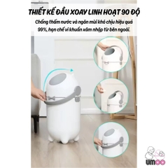 THÙNG RÁC XỬ LÝ TÃ BỈM CHÍNH HÃNG UMOO 10 LÍT UM-17173