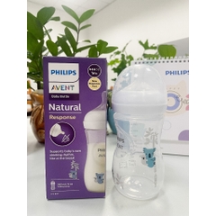 Bình sữa mô phỏng tự nhiên 260ml in hình hoạ tiết Philips Avent