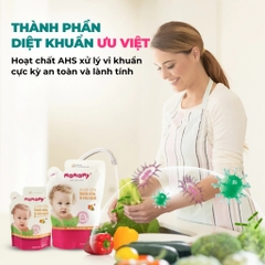 Nước rửa bình sữa và rau quả Mamamy 600ml an toàn cho cả trẻ sơ sinh