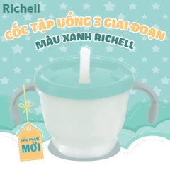 Cốc tập uống 3 giai đoạn Richell Nhật Bản chính hãng