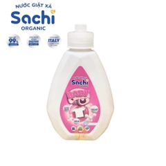 Nước Giặt Xả Sachi Organic Hương Thơm Dịu Nhẹ, Làm Sạch Vết Bẩn, Làm Mềm Và Giữ Bền Màu Vải An Toàn Cho Trẻ Nhỏ