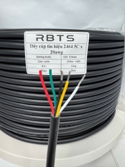 Dây cáp tín liệu 2464 5 lõi 18awg, 20awg, 22awg, 24awg, 26awg, 28awg, 30awg- không lưới