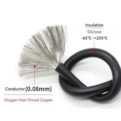 Cáp tín hiệu Silicon siêu mềm chịu nhiệt độ cao 200°C 6awg, 8awg, 10awg, 12awg, 14awg, 16awg, 18awg, 20awg, 14awg ...