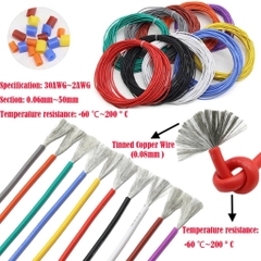 Cáp tín hiệu Silicon siêu mềm chịu nhiệt độ cao 200°C 6awg, 8awg, 10awg, 12awg, 14awg, 16awg, 18awg, 20awg, 14awg ...