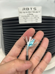 RBTF-2C22L2 - Dây cáp tín hiệu Chịu gập 2C 22awg, Tiết diện lõi 0.32mm2, Đường kính OD: 4.8mm, 2 lớp chống nhiễu