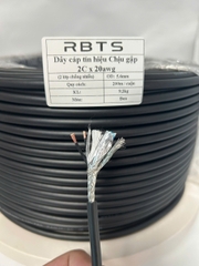 Dây cáp tín hiệu chịu gập linh hoạt High flexible 2 lõi 20awg, 22awg, 24awg- 2 lớp chống nhiễu
