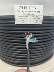 Dây cáp tín hiệu chịu gập linh hoạt High flexible 5 lõi 22awg, 24awg, 26awg - 2 lớp chống nhiễu