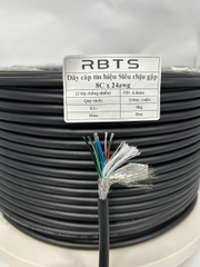 Dây cáp tín hiệu chịu gập linh hoạt High flexible 8 lõi 20awg, 22awg, 24awg, 26awg - 2 lớp chống nhiễu