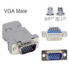 Đầu nối DB9 chân pin đực + cái- chân hàn mạ vàng, kết nối RS232