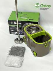 Bộ Lau Nhà 360 Độ Có 4 Bánh Xe, Cán Siêu Dài 1,5m Oday OS06