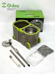 Bộ Lau Nhà 360 Độ Có 4 Bánh Xe, Cán Siêu Dài 1,5m Oday OS06