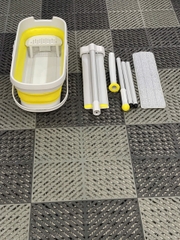 Bộ cây lau tự vắt size lớn Flat Mop Oday FC91+FT13(kèm xô gập)