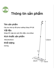 Cây lau tự vắt phun sương ODAY FP-26