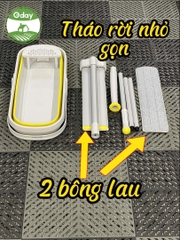 Bộ cây lau tự vắt size lớn Flat Mop Oday FC91+FT13(kèm xô gập)