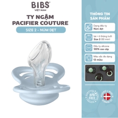 Ty ngậm núm dẹt sillicone BIBS Couture/Supreme
