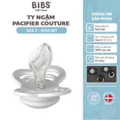 Ty ngậm núm dẹt sillicone BIBS Couture/Supreme
