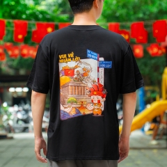[BST Yêu nước] Áo phông cotton unisex Vui Vẻ Nhận Lời