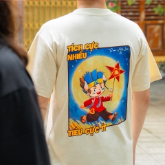 [BST Yêu nước] Áo phông cotton Tích cực nhiều, Tiêu cực ít