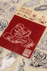[Freeship] Sticker Chống Nước Ếch Ộp x GIG Ver. "Anh Em" Dán Laptop, Điện Thoại, Mũ Bảo Hiểm, Cốc,...
