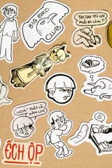 [Freeship] Set Sticker In Hình Meme | Ếch Ộp x GIG Dán Ốp Điện Thoại, Dán Laptop, Mũ, Cốc,...