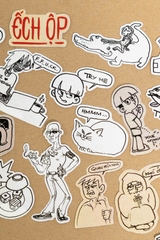[Freeship] Set Sticker In Hình Meme | Ếch Ộp x GIG Dán Ốp Điện Thoại, Dán Laptop, Mũ, Cốc,...