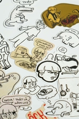 [Freeship] Set Sticker In Hình Meme | Ếch Ộp x GIG Dán Ốp Điện Thoại, Dán Laptop, Mũ, Cốc,...