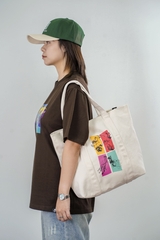 [BST Nối] Túi Tote Canvas In Hình Các Trò Chơi Dân Gian