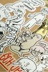 [Freeship] Set Sticker In Hình Meme | Ếch Ộp x GIG Dán Ốp Điện Thoại, Dán Laptop, Mũ, Cốc,...