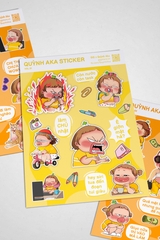 Set Sticker In Hình Quỳnh Aka x GIG | Set Random Decal Trang Trí Dán Laptop, Điện Thoại, Mũ, Cốc,...