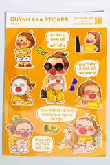 Set Sticker In Hình Quỳnh Aka x GIG | Set Random Decal Trang Trí Dán Laptop, Điện Thoại, Mũ, Cốc,...