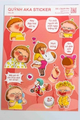 Set Sticker In Hình Quỳnh Aka x GIG | Set Random Decal Trang Trí Dán Laptop, Điện Thoại, Mũ, Cốc,...