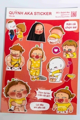 Set Sticker In Hình Quỳnh Aka x GIG | Set Random Decal Trang Trí Dán Laptop, Điện Thoại, Mũ, Cốc,...