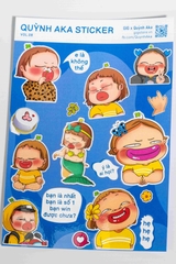 Set Sticker In Hình Quỳnh Aka x GIG | Set Random Decal Trang Trí Dán Laptop, Điện Thoại, Mũ, Cốc,...