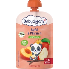 Trái cây nghiền hữu cơ Babydream Đức cho bé từ 6 tháng túi 90g