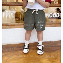 Quần đùi thun gân in số 7 Beemo