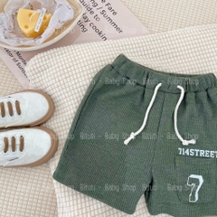 Quần đùi thun gân in số 7 Beemo
