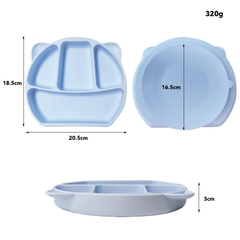 Khay silicon hình gấu 4 ngăn