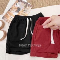 Quần đùi thun gân phối túi dây rút Beemo