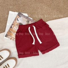 Quần đùi thun gân phối túi dây rút Beemo