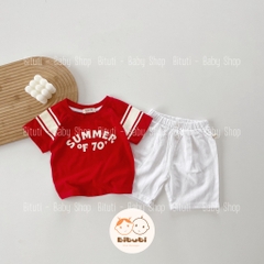 Set bé trai chữ Summer Beemo