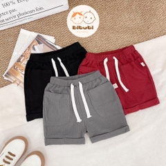 Quần đùi thun gân phối túi dây rút Beemo