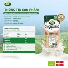 Sữa tươi hữu cơ Arla Organic hộp 200ml