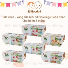 Sữa chua hữu cơ Biovillage Bébé Pháp cho bé từ 6 tháng