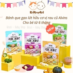 Bánh Que hữu cơ Alvins Vị Rau Củ cho bé từ 6 tháng