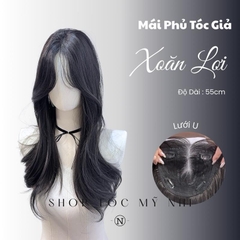 Tóc Mái Phủ Hói Siêu Lưới U Tóc Giả Mái Bay Xoăn Lơi Dài MP05 55cm