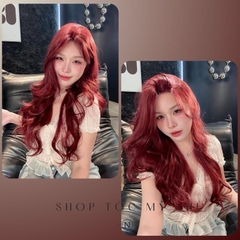 Tóc Giả Mỹ Nhi Nguyên Đầu Xoăn Layer Mái Bay NY21 Da Đầu Dệt Kim Dài 60cm